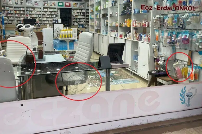 Kayapınar’da eczaneye silahlı saldırı